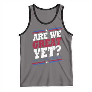 Are We Great Yet Cause I Just Feel Embarrassed Tank Top Vintage Stripes TS11 Deep Heather Black Print Your Wear