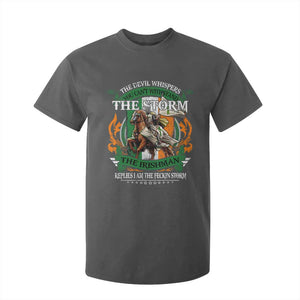 Irish Pride T Shirt For Kid The Devil Whispers You Can't Withstand The Storm The Irishman Replies TS11 Dark Heather Print Your Wear