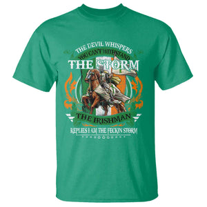 Irish Pride T Shirt The Devil Whispers You Can't Withstand The Storm The Irishman Replies TS11 Irish Green Print Your Wear