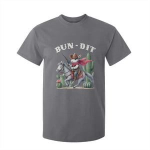 Funny Easter Day Western T Shirt For Kid Bun-dit Country Rabbit Cowboy Rodeo TS11 Charcoal Print Your Wear