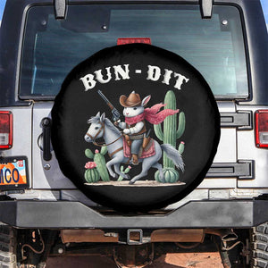 Funny Easter Day Western Spare Tire Cover Bun-dit Country Rabbit Cowboy Rodeo TS11 No hole Black Print Your Wear