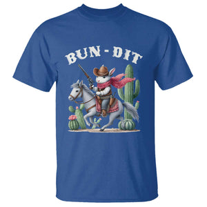 Funny Easter Day Western T Shirt Bun-dit Country Rabbit Cowboy Rodeo TS11 Royal Blue Print Your Wear