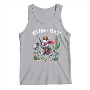 Funny Easter Day Western Tank Top Bun-dit Country Rabbit Cowboy Rodeo TS11 Athletic Heather Print Your Wear