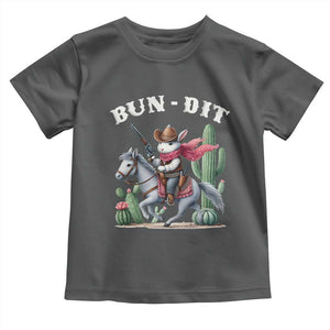 Funny Easter Day Western Toddler T Shirt Bun-dit Country Rabbit Cowboy Rodeo TS11 Dark Heather Print Your Wear