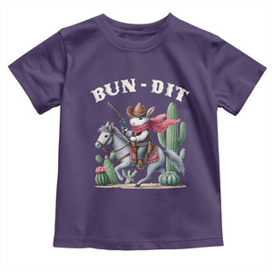 Funny Easter Day Western Toddler T Shirt Bun-dit Country Rabbit Cowboy Rodeo TS11 Purple Print Your Wear