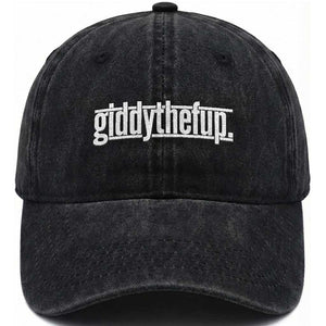 Funny Giddythefup Derby Day Washed Cotton Baseball Cap Derby Giddy Up Horse Racing TS11 Print Your Wear