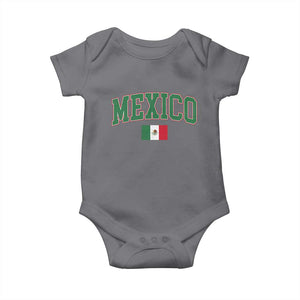 Mexico Flag Vintage Mexican Pride Heritage Baby Onesie TS11 Charcoal Print Your Wear
