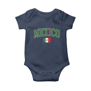 Mexico Flag Vintage Mexican Pride Heritage Baby Onesie TS11 Navy Print Your Wear