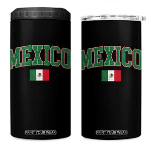 Mexico Flag Vintage Mexican Pride Heritage 4 in 1 Can Cooler Tumbler TS11 One Size: 16 oz Black Print Your Wear