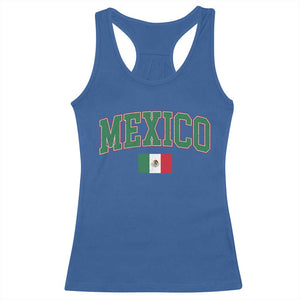 Mexico Flag Vintage Mexican Pride Heritage Racerback Tank Top TS11 Royal Blue Print Your Wear