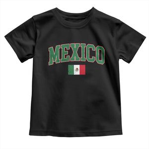 Mexico Flag Vintage Mexican Pride Heritage Toddler T Shirt TS11 Black Print Your Wear