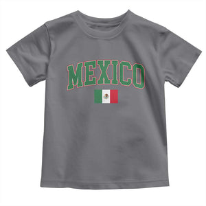 Mexico Flag Vintage Mexican Pride Heritage Toddler T Shirt TS11 Charcoal Print Your Wear