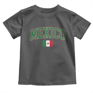 Mexico Flag Vintage Mexican Pride Heritage Toddler T Shirt TS11 Dark Heather Print Your Wear