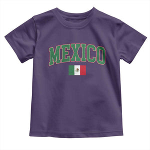 Mexico Flag Vintage Mexican Pride Heritage Toddler T Shirt TS11 Purple Print Your Wear