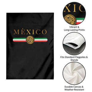 Mexican Heritage Pride Garden Flag Mexico Vintage Flag Coat of Arms Graphic TS11 Print Your Wear