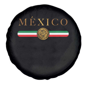 Mexican Heritage Pride Spare Tire Cover Mexico Vintage Flag Coat of Arms Graphic TS11 Print Your Wear