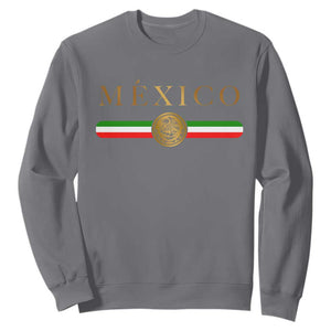 Mexican Heritage Pride Sweatshirt Mexico Vintage Flag Coat of Arms Graphic TS11 Charcoal Print Your Wear