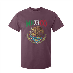 Mexican Coat Of Arms Mexico Vintage Flag T Shirt For Kid TS11 Maroon Print Your Wear