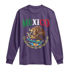 Mexican Coat Of Arms Mexico Vintage Flag Long Sleeve Shirt TS11 Purple Print Your Wear