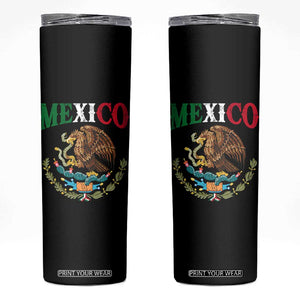 Mexican Coat Of Arms Mexico Vintage Flag Skinny Tumbler TS11 Black Print Your Wear