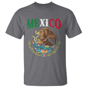 Mexican Coat Of Arms Mexico Vintage Flag T Shirt TS11 Charcoal Print Your Wear