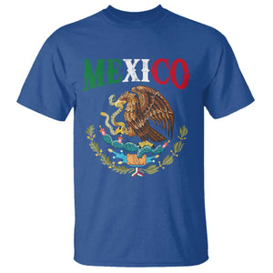 Mexican Coat Of Arms Mexico Vintage Flag T Shirt TS11 Royal Blue Print Your Wear