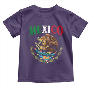 Mexican Coat Of Arms Mexico Vintage Flag Toddler T Shirt TS11 Purple Print Your Wear