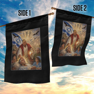 Trump as Jesus Garden Flag Divine Leader Meme Healing Scene Israel Flag TS11 Print Your Wear