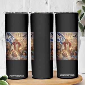 Trump as Jesus Skinny Tumbler Divine Leader Meme Healing Scene Israel Flag TS11 Print Your Wear