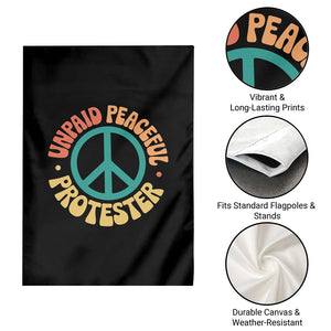 Unpaid Peaceful Protester Garden Flag Social Justice Floral Peace Sign TS11 Print Your Wear