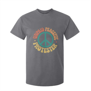 Unpaid Peaceful Protester T Shirt For Kid Social Justice Floral Peace Sign TS11 Charcoal Print Your Wear