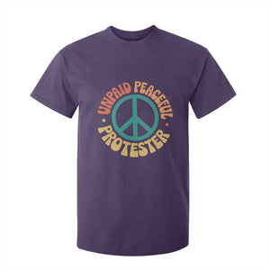 Unpaid Peaceful Protester T Shirt For Kid Social Justice Floral Peace Sign TS11 Purple Print Your Wear