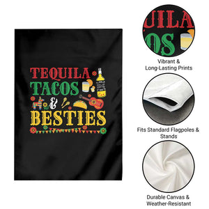 Tequila Tacos And Besties Garden Flag Funny Mexican Fiesta Cinco De Mayo TS11 Print Your Wear