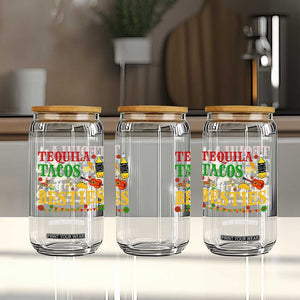 Tequila Tacos And Besties Glass Can Funny Mexican Fiesta Cinco De Mayo TS11 Print Your Wear