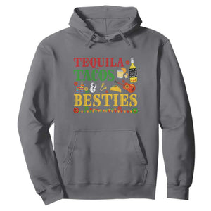Tequila Tacos And Besties Hoodie Funny Mexican Fiesta Cinco De Mayo TS11 Charcoal Print Your Wear