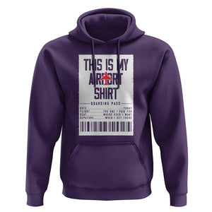 Travel Lover Hoodie This Is My Aiport Shirt Receipt Barcode TS11 Purple Print Your Wear