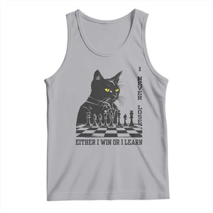 Chess Lover Tank Top I Never Lose Either I Win Or I Learn Elegant Cool Cat