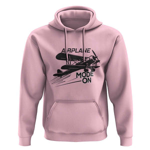 Funny Biplane Hoodie Airplane Mode On Flying Pilots TS11 Light Pink Print Your Wear