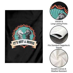 Funny Chess Lover Garden Flag It's Not A Horse Knight Horse