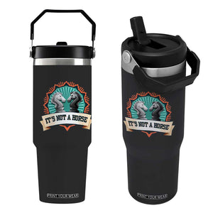 Funny Chess Lover Flip Straw Tumbler It's Not A Horse Knight Horse