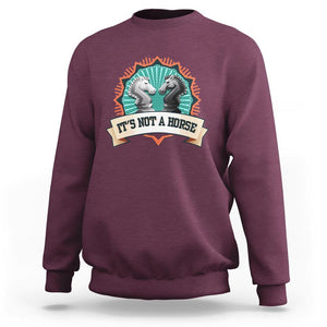 Funny Chess Lover Sweatshirt It's Not A Horse Knight Horse TS11 Maroon Print Your Wear