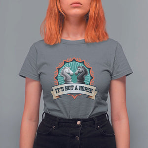 Funny Chess Lover T Shirt For Women It's Not A Horse Knight Horse TS11 Charcoal Print Your Wear