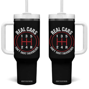 Funny Real Cars Dont Shift Themselves Tumbler With Handle Car Racing Manual TS11 One Size: 40 oz Black Print Your Wear