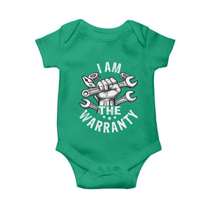 Funny I Am The Warranty Mechanic Baby Onesie Race Car Parts TS11 Irish Green Print Your Wear