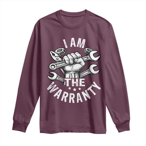 Funny I Am The Warranty Mechanic Long Sleeve Shirt Race Car Parts TS11 Maroon Print Your Wear