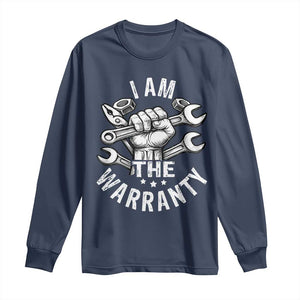 Funny I Am The Warranty Mechanic Long Sleeve Shirt Race Car Parts TS11 Navy Print Your Wear