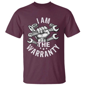 Funny I Am The Warranty Mechanic T Shirt Race Car Parts TS11 Maroon Print Your Wear