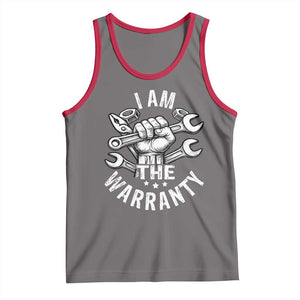 Funny I Am The Warranty Mechanic Tank Top Race Car Parts TS11 Deep Heather Red Print Your Wear