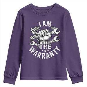 Funny I Am The Warranty Mechanic Youth Sweatshirt Race Car Parts TS11 Purple Print Your Wear