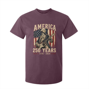 George Washington Playing Guitar 4th July US 250th Anniversary T Shirt For Kid